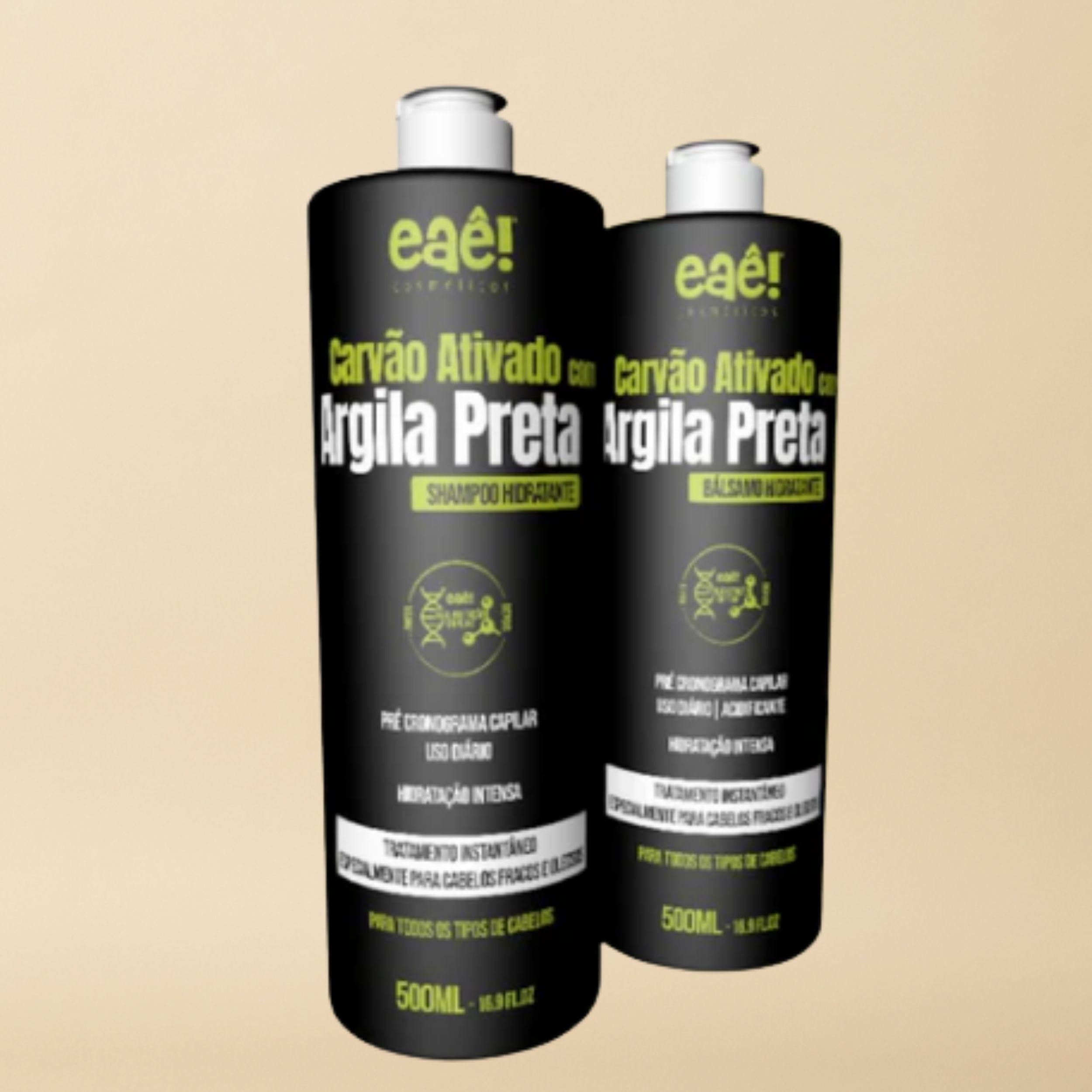 Carvão Ativado c/ Argila Preta - 3 step kit